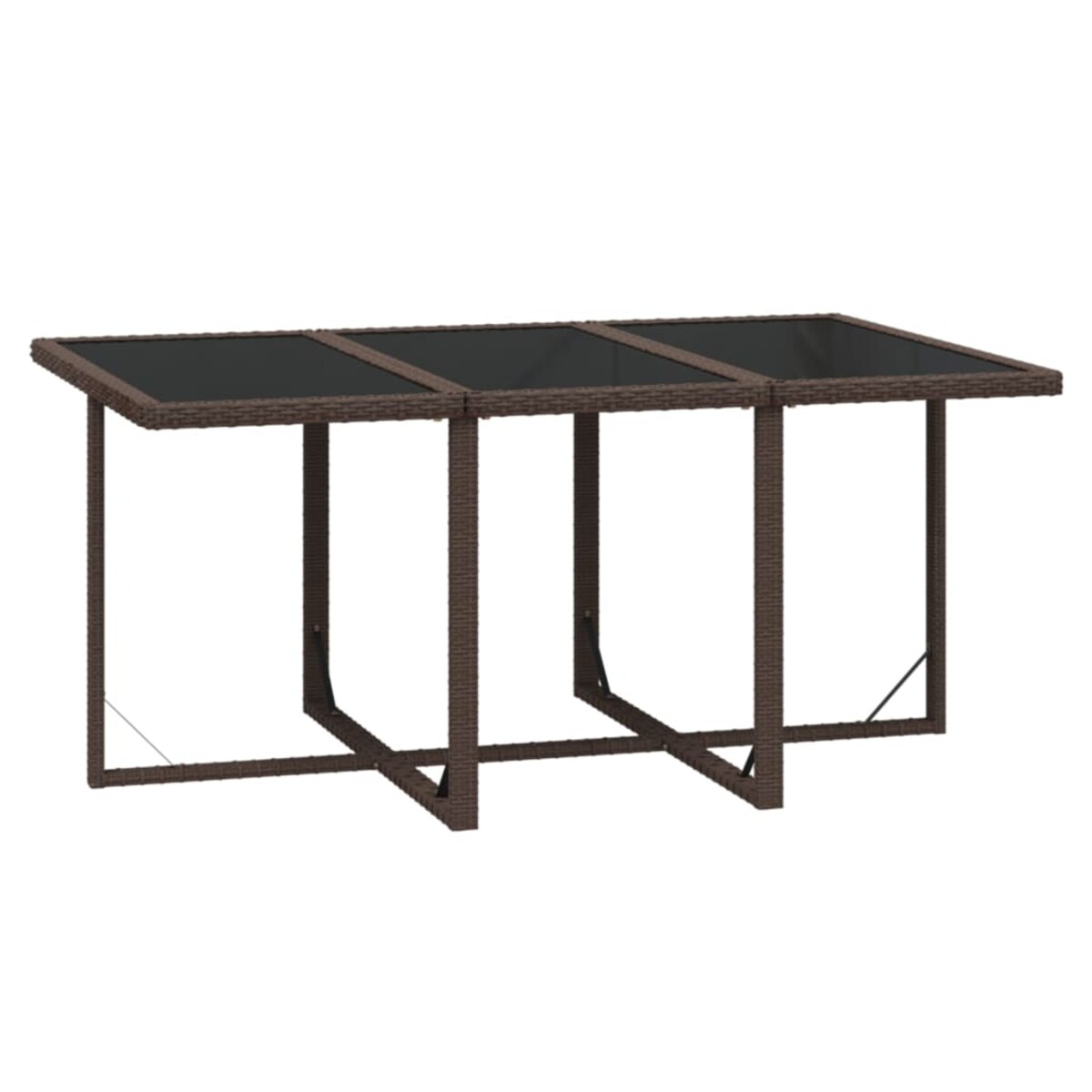 vidaXL 7-cz. zestaw mebli ogrodowych z poduszkami, polirattan, brązowy