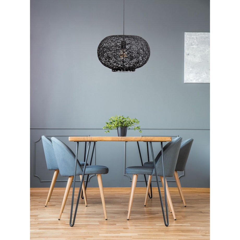 Lampa wisząca pleciona czarna APP1321-1CP