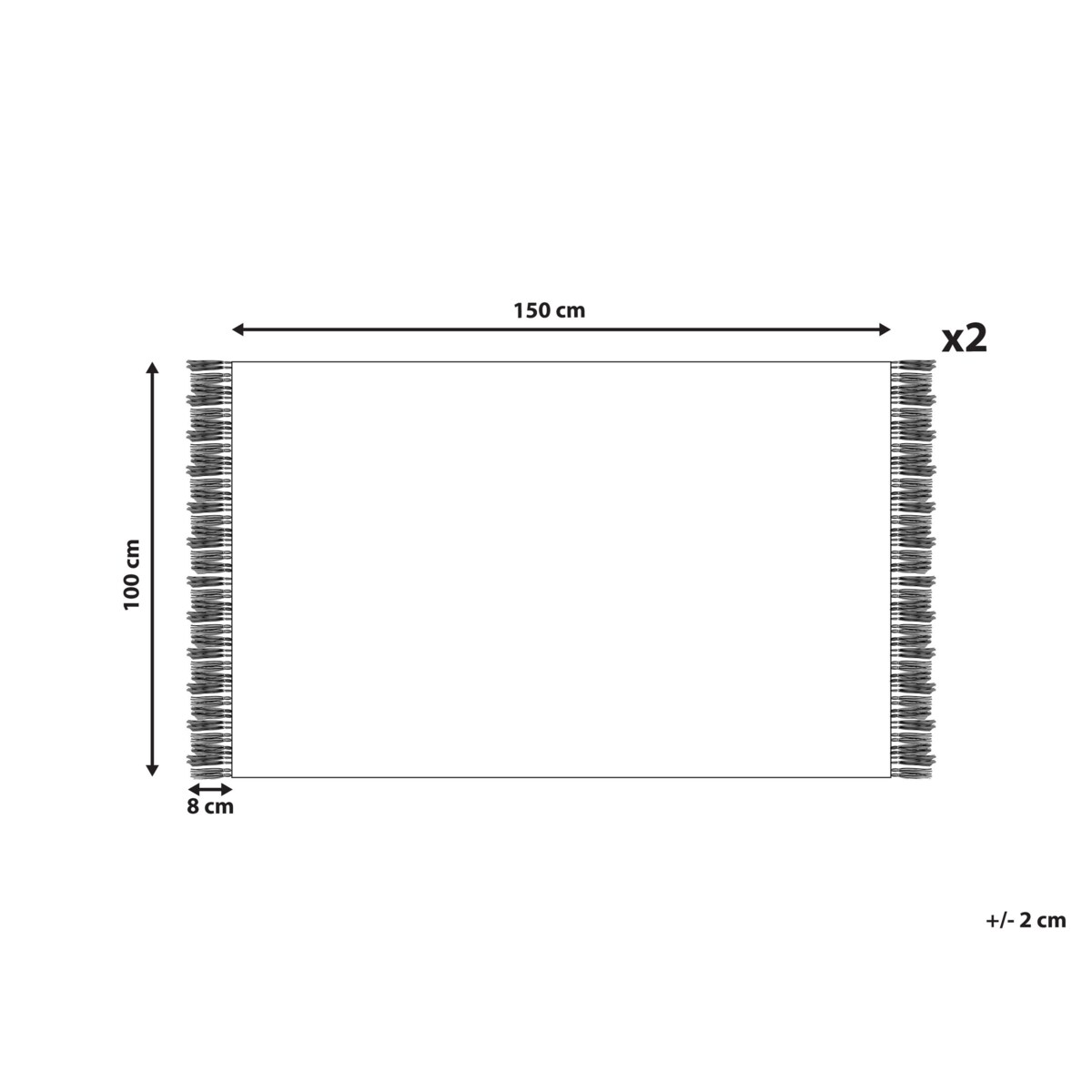 Komplet 2 ręczników bawełnianych frotte biały ATIU
