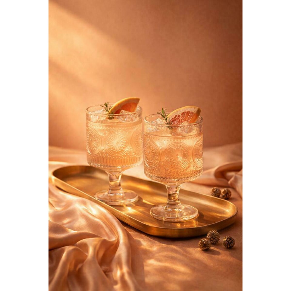 Zestaw 4 szklanek SHP FLORES 230 ml transparentny