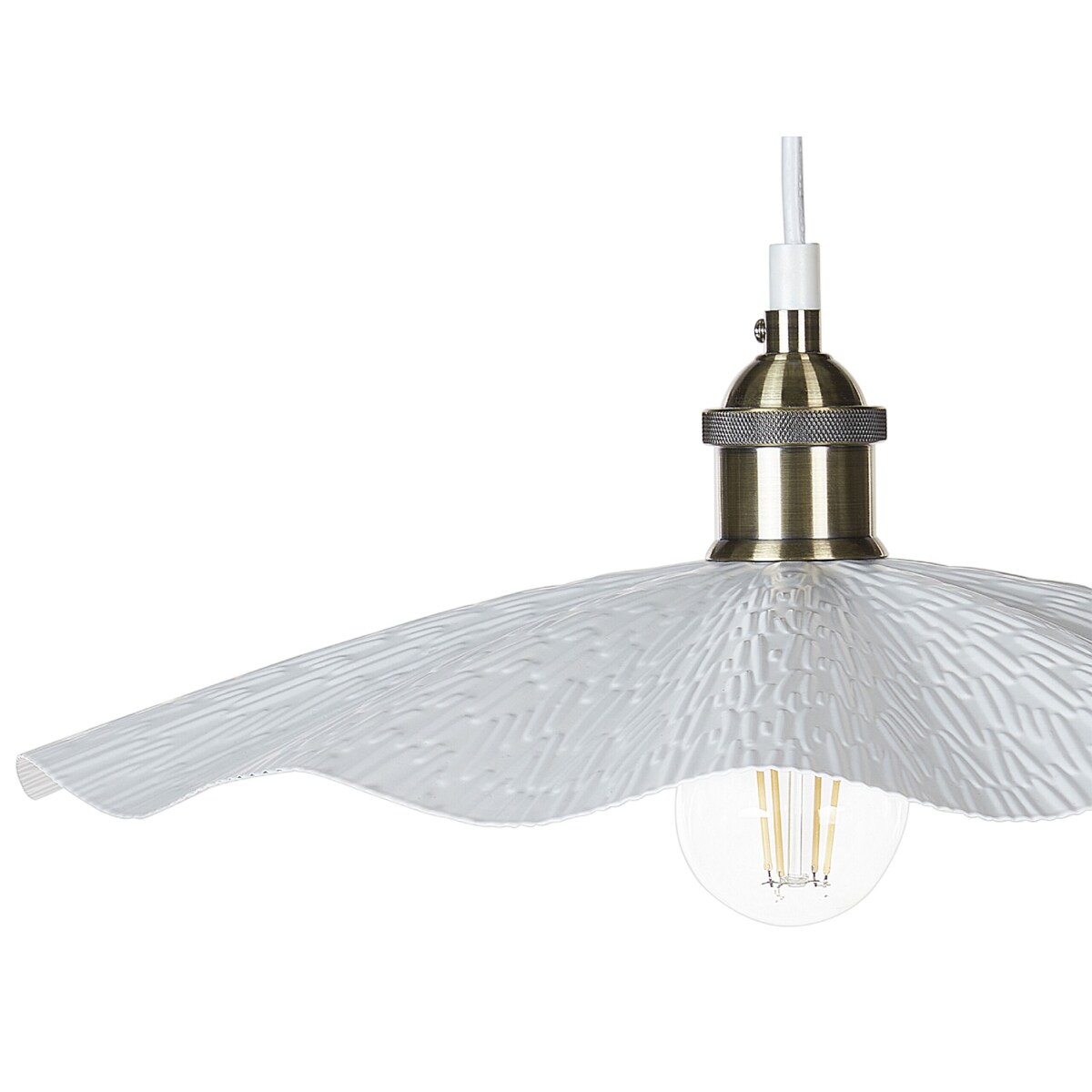 Lampa wisząca metalowa biała PHILS