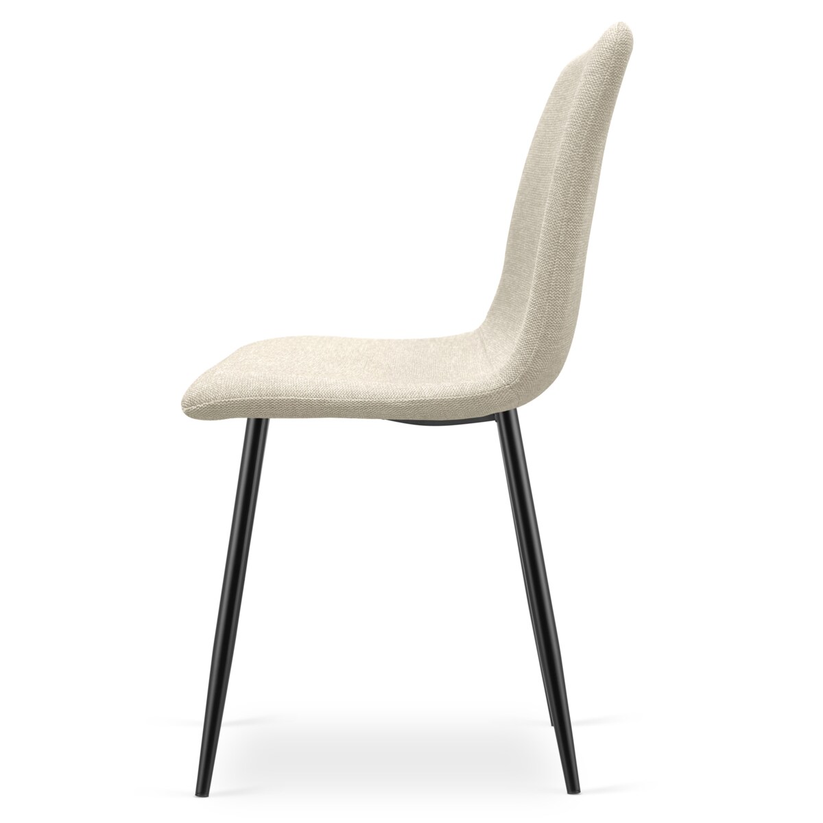 Krzesło RIFT w nowoczesnym stylu do jadalni - Beż / Nogi Kolor Czarny
