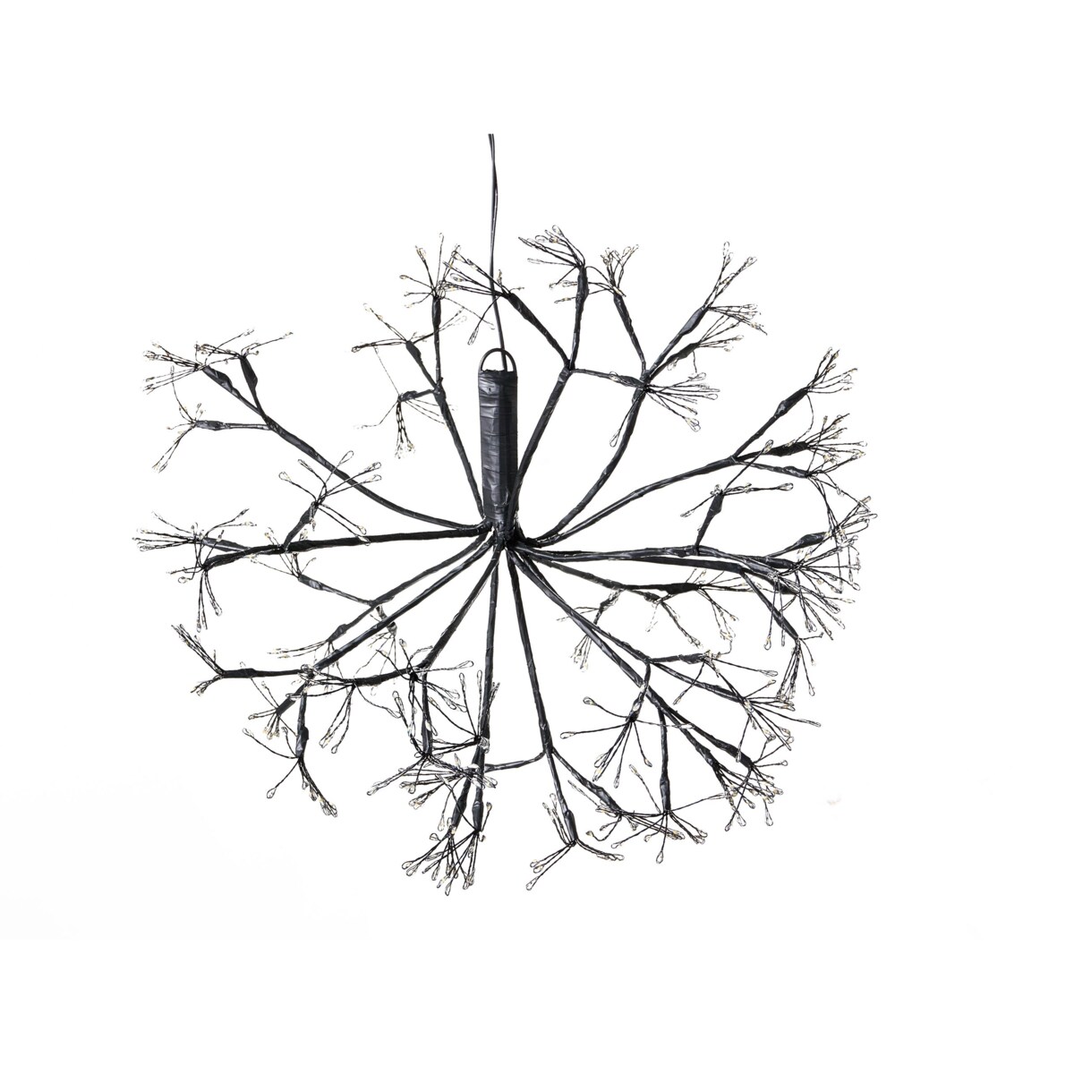 Zestaw 2 dekoracji wiszących LED RACKSTA Jemioła 29/25 cm Czarny