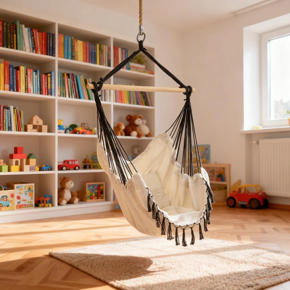 Fotel wiszący JUMI ogrodowy huśtawka kokon krzesło brazylijskie