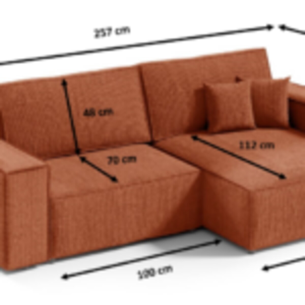 Narożnik z funkcją spania MILLE Mini Kolor: POSO 01