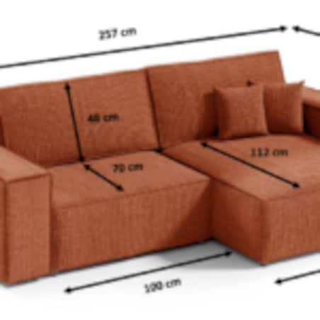 Narożnik z funkcją spania MILLE Mini Kolor: POSO 01