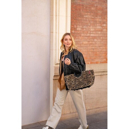 Torba LOOPSHOPPER M, leo fake fur