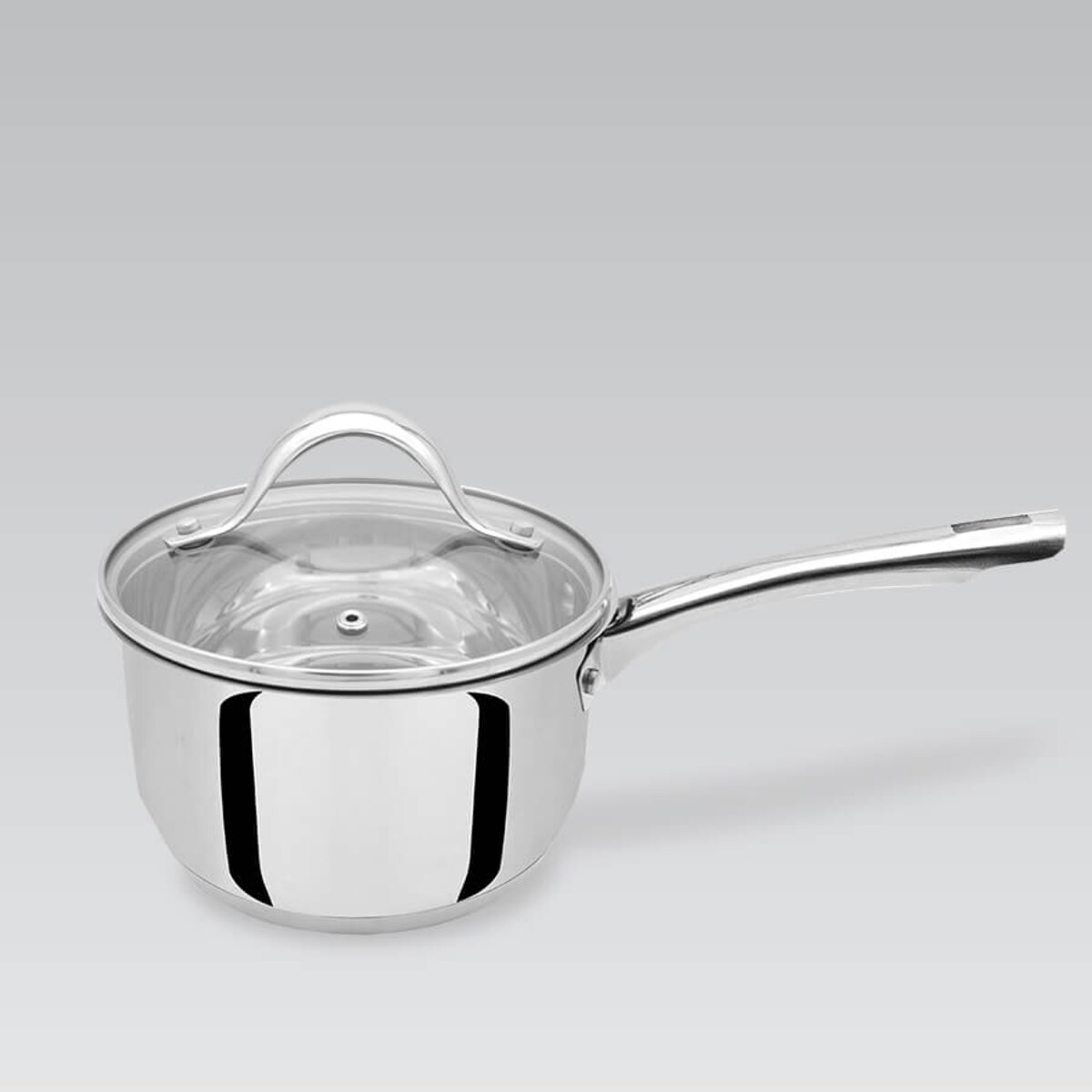 Rondel stalowy z pokrywką na indukcję gaz 16cm 1.8L MAESTRO
