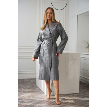 Szlafrok Coco 2530 Szary Szary, XL