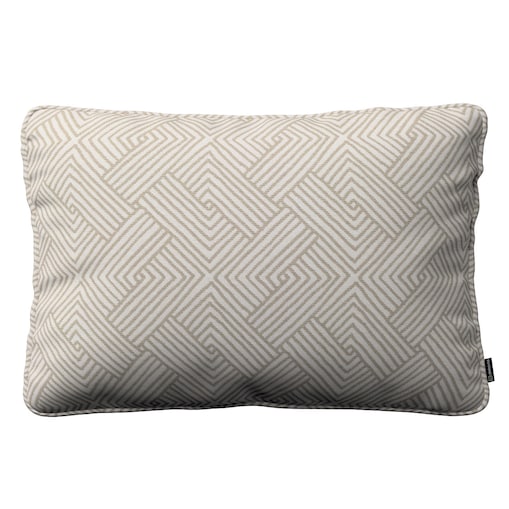 Poszewka Gabi na poduszkę prostokątna 60x40 beżowo-kremowe geometryczne wzory