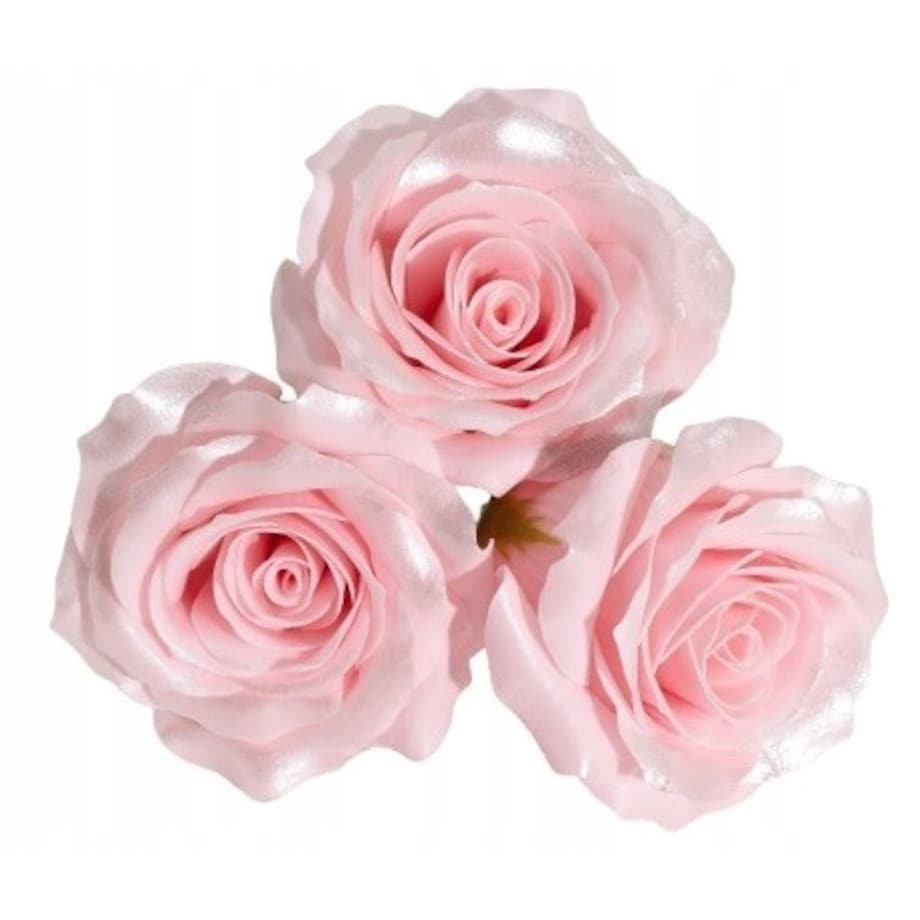 RÓŻA różowa 5 warstwowa Z błyszczącymi płatkami KWIATY MYDLANE 3szt na box