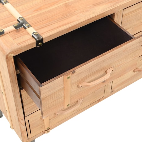 vidaXL Szafka z szufladami, lite drewno jodłowe, 91 x 35 x 73 cm