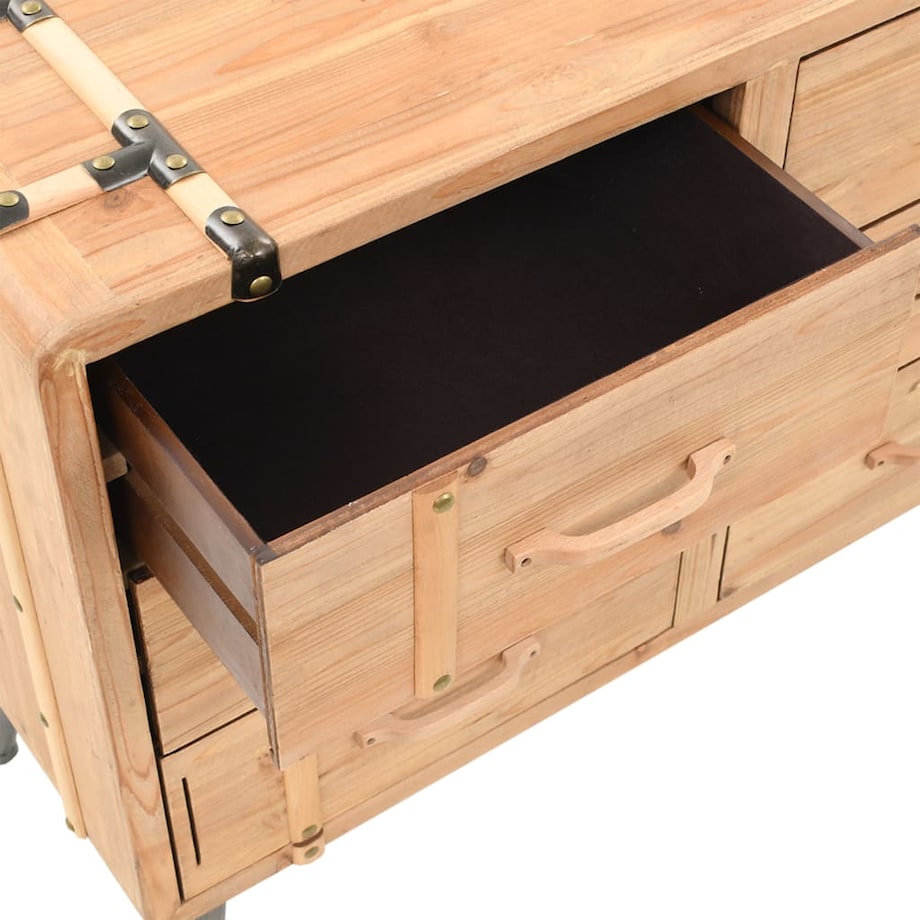 vidaXL Szafka z szufladami, lite drewno jodłowe, 91 x 35 x 73 cm