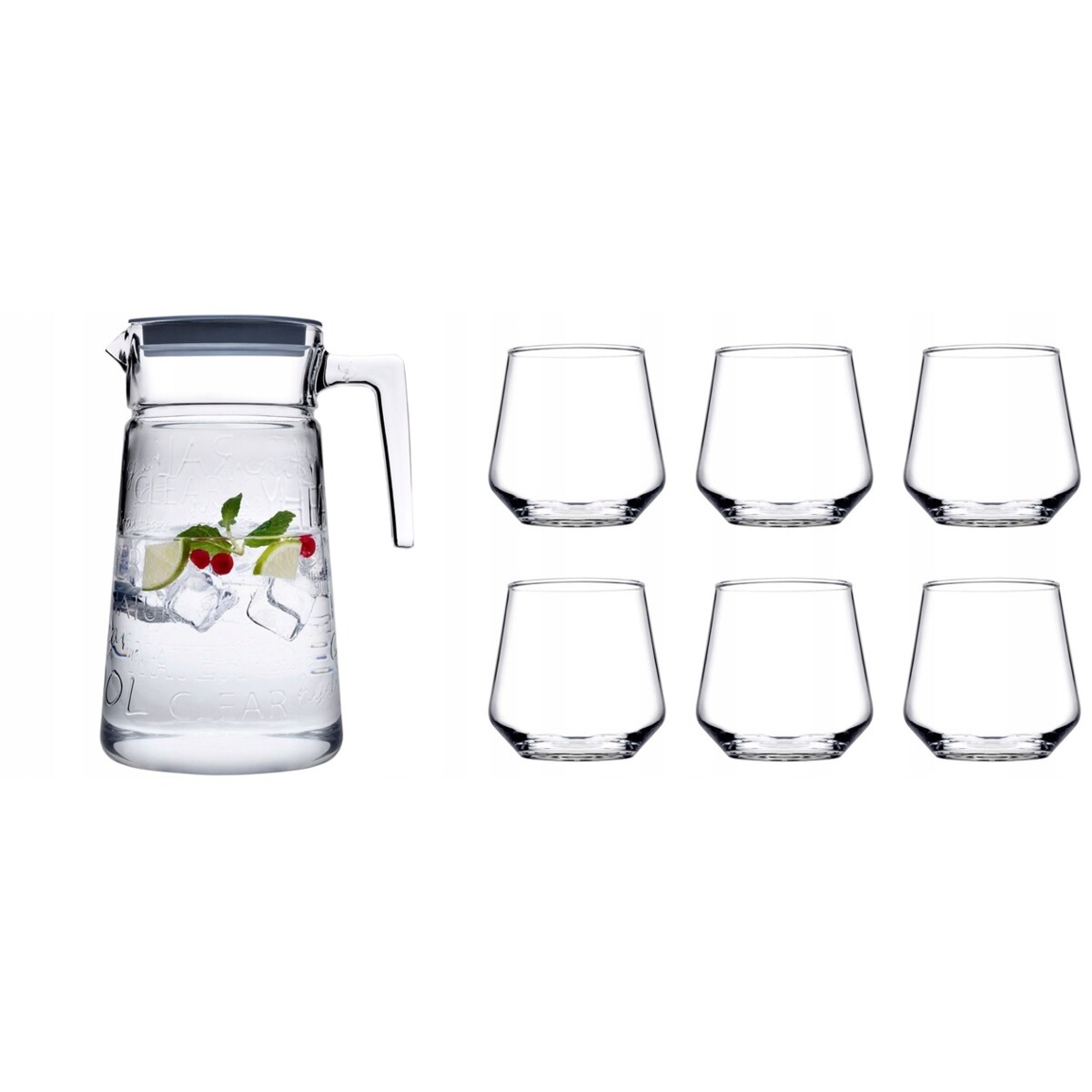 DZBANEK 2L + 6 SZKLANEK NA NAPOJE WODĘ PASABAHCE zestaw na prezent ogrodowy