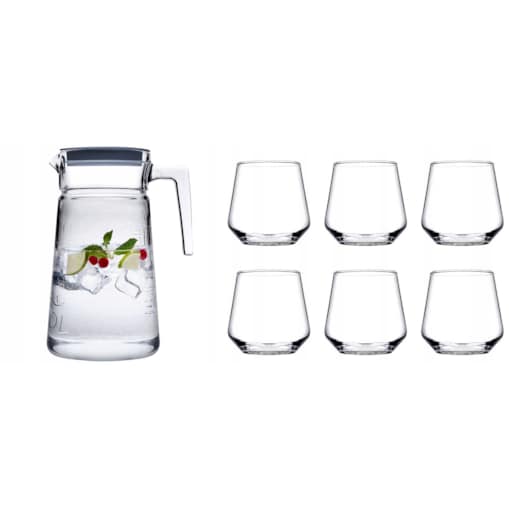 DZBANEK 2L + 6 SZKLANEK NA NAPOJE WODĘ PASABAHCE zestaw na prezent ogrodowy