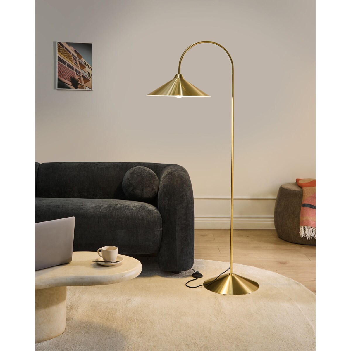 Lampa podłogowa SAVEGRE Metal Złoty