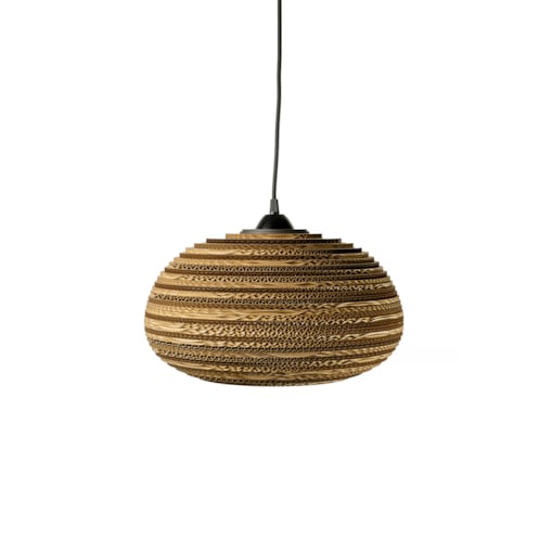 Ekologiczna lampa wisząca z tektury - ORGANIC L