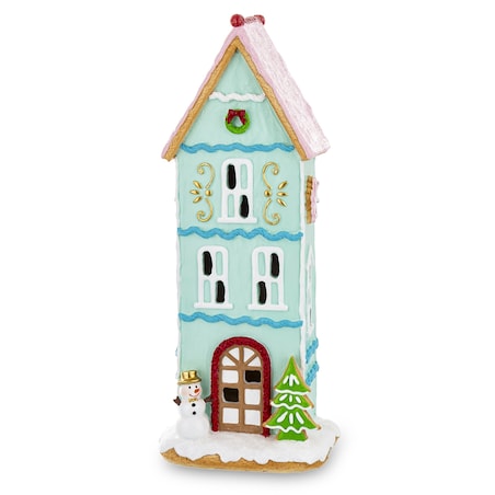 Dekoracja - domek LED piętrowy 32,5x12,5 cm TALAH - I