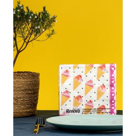 Serwetki stołowe Renova Ice Cream 20 szt