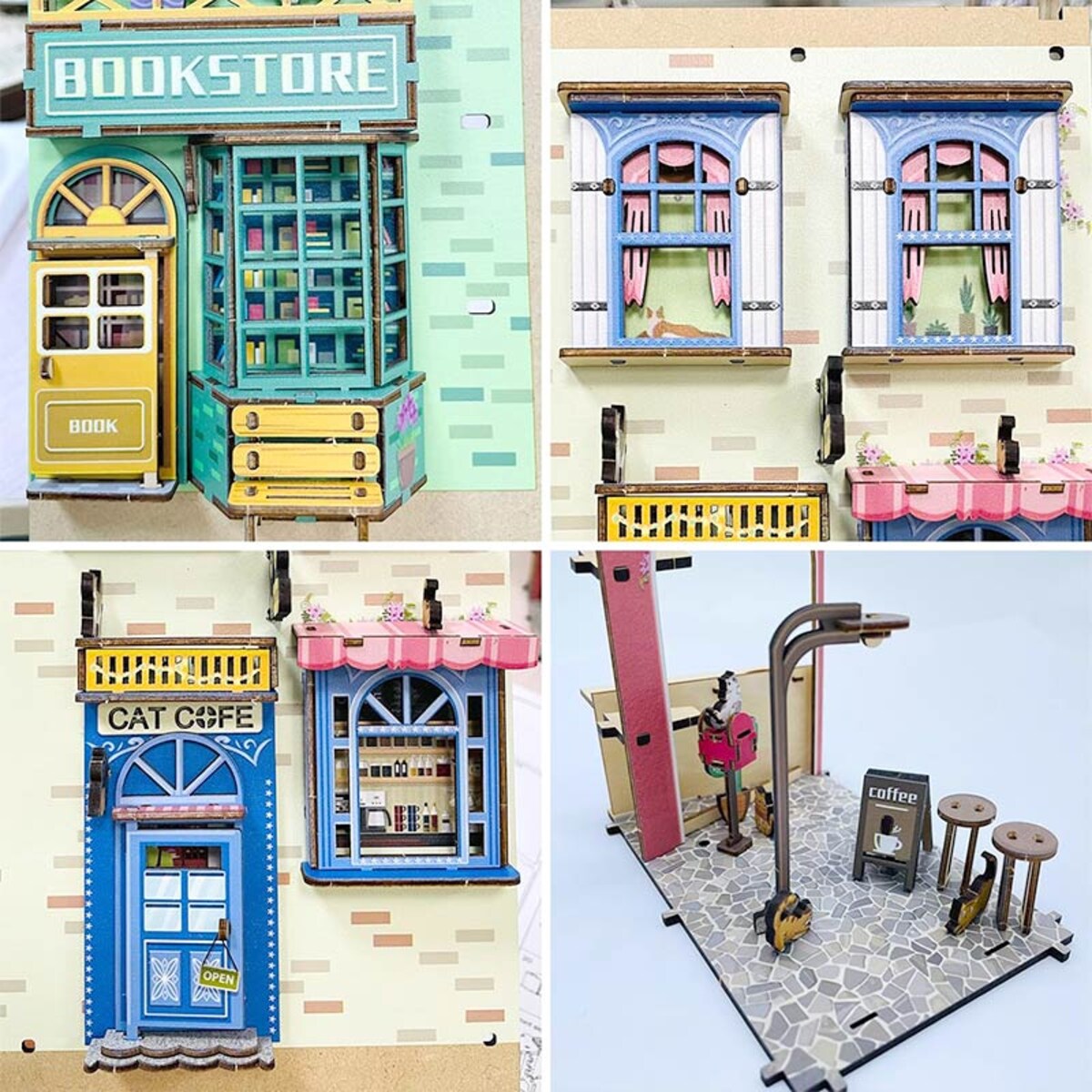 Miniaturowy domek Book Nook - Kocie miasteczko