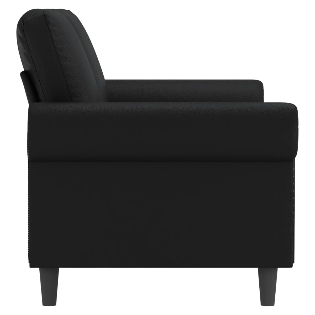 vidaXL 2-osobowa sofa, czarna, 140 cm, sztuczna skóra