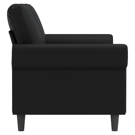vidaXL 2-osobowa sofa, czarna, 140 cm, sztuczna skóra