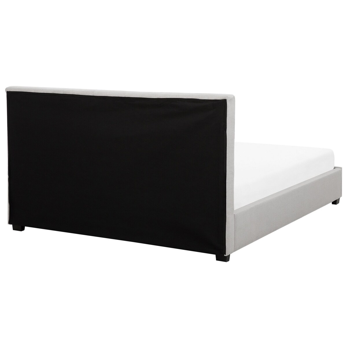 Łóżko z szufladami tapicerowane 180 x 200 cm jasnoszare LA ROCHELLE