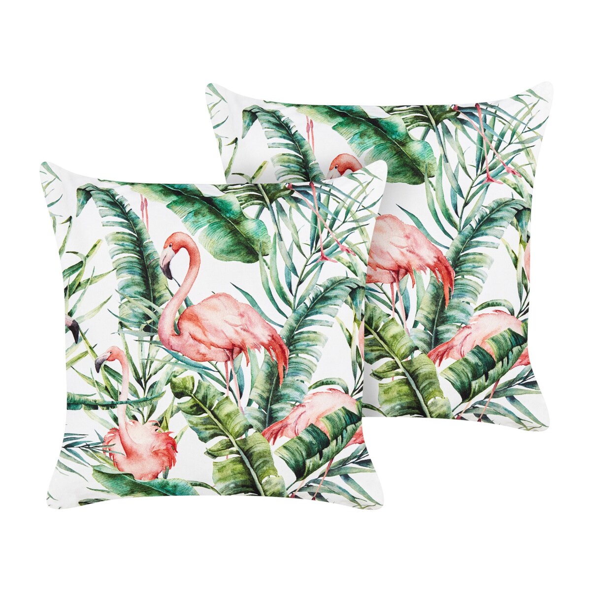 2 poduszki ogrodowe we flamingi 45 x 45 cm wielokolorowe ELLERA