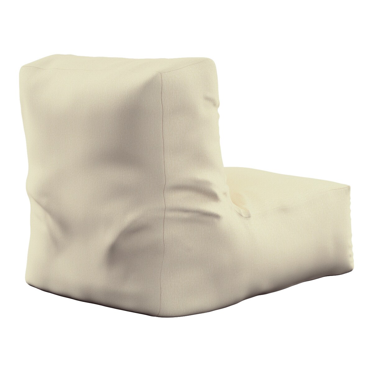 Pufa - fotel, kremowy szenil, 67 x 31 x 75 cm, Chenille