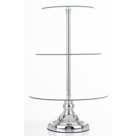 Patera szklana 3-poziomy 49x29,5x29,5 cm big