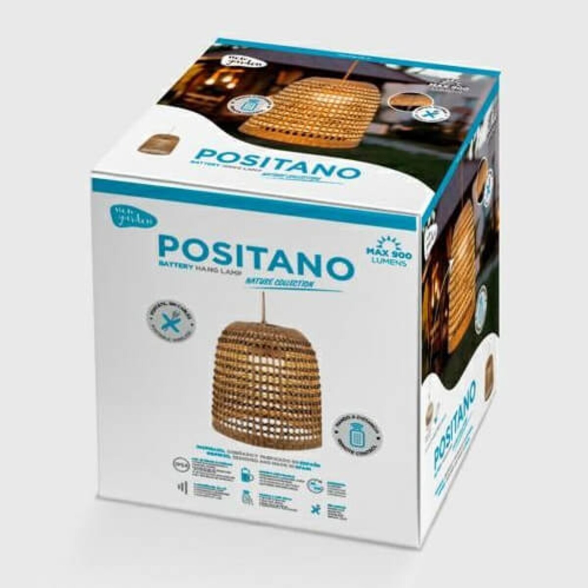 Pleciona lampa wisząca Positano LUMPOS035XXHXNW King Home IP54 naturalna beżowa