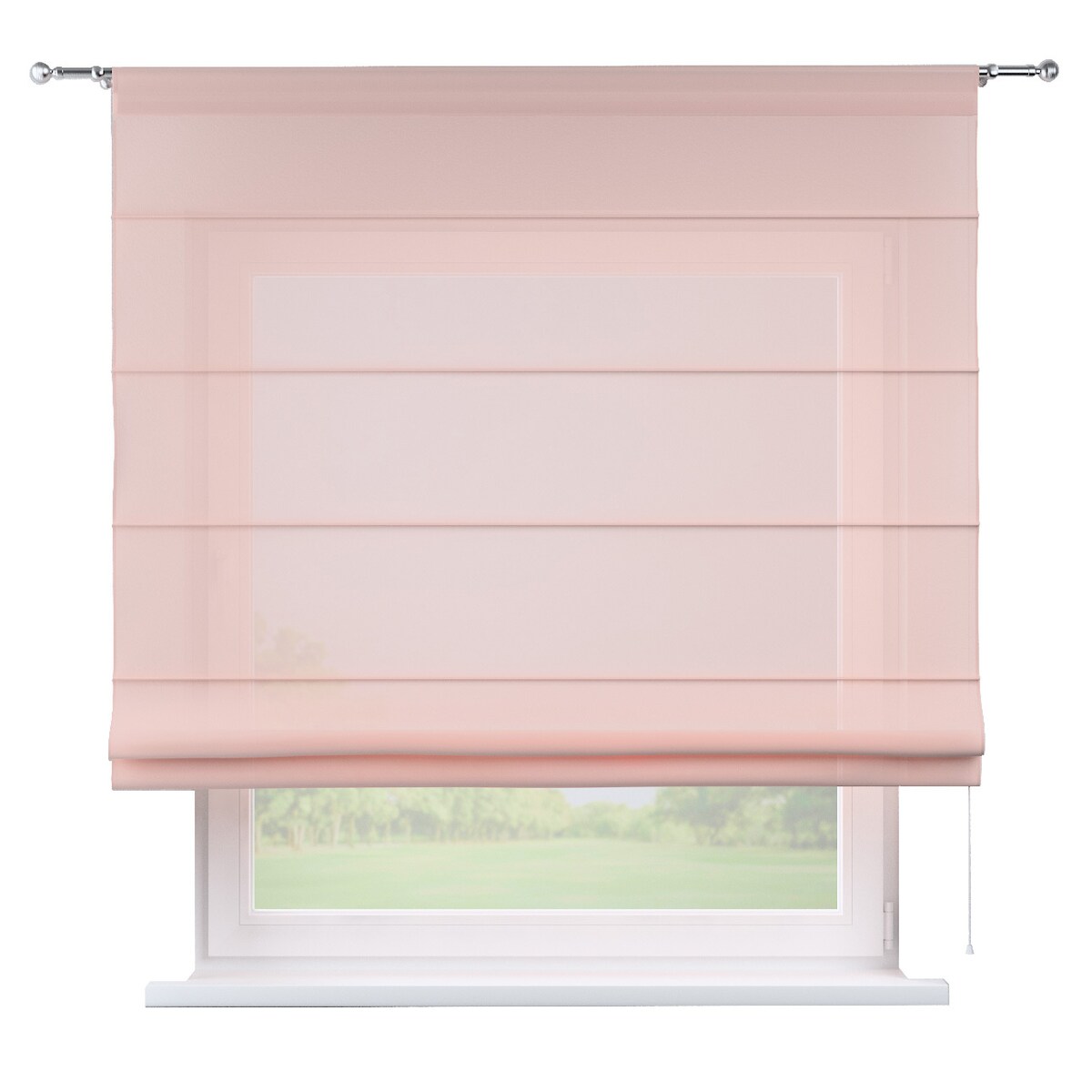 Roleta rzymska Torino 130x170 prześwitujący, jasny róż