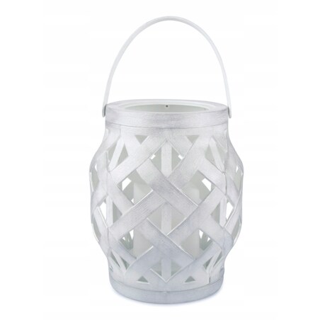 LAMPION LED biały 16x14cm