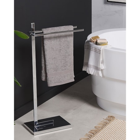 Stojak na ręczniki 45 x 86 cm srebrny SELVA