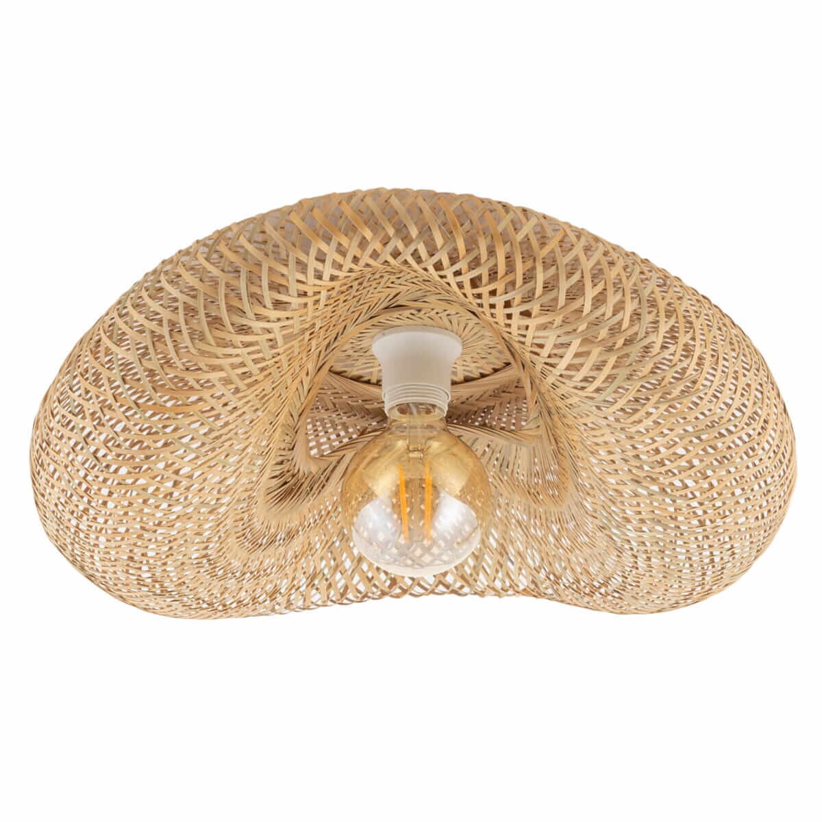 Bambusowy plafon Havana 11171 Nowodvorski japandi klatka siatka drewniany biały