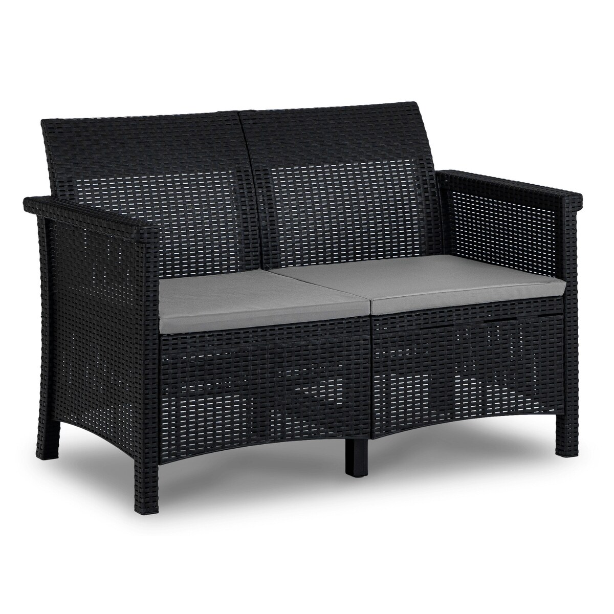 Zestaw Mebli Ogrodowych Na Taras Ogród Technorattan Czarny BRENTA