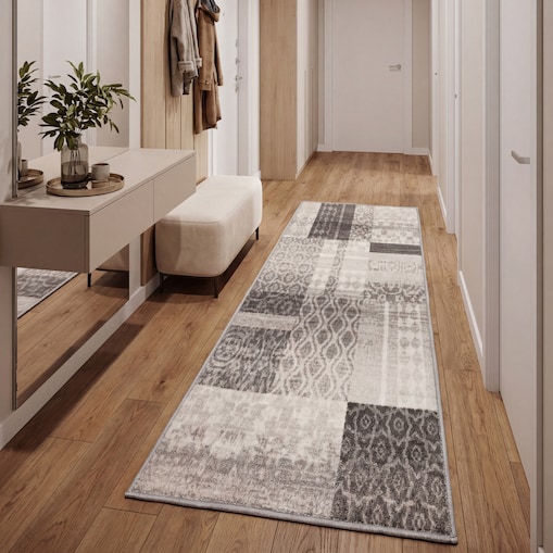 Chodnik Antypoślizgowy Vita 80x150 cm Patchwork Beżowy