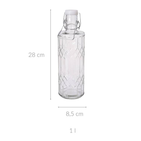 Butelka szklana z zamknięciem pałąkowym, 1 l