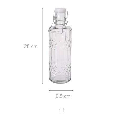 Butelka szklana z zamknięciem pałąkowym, 1 l