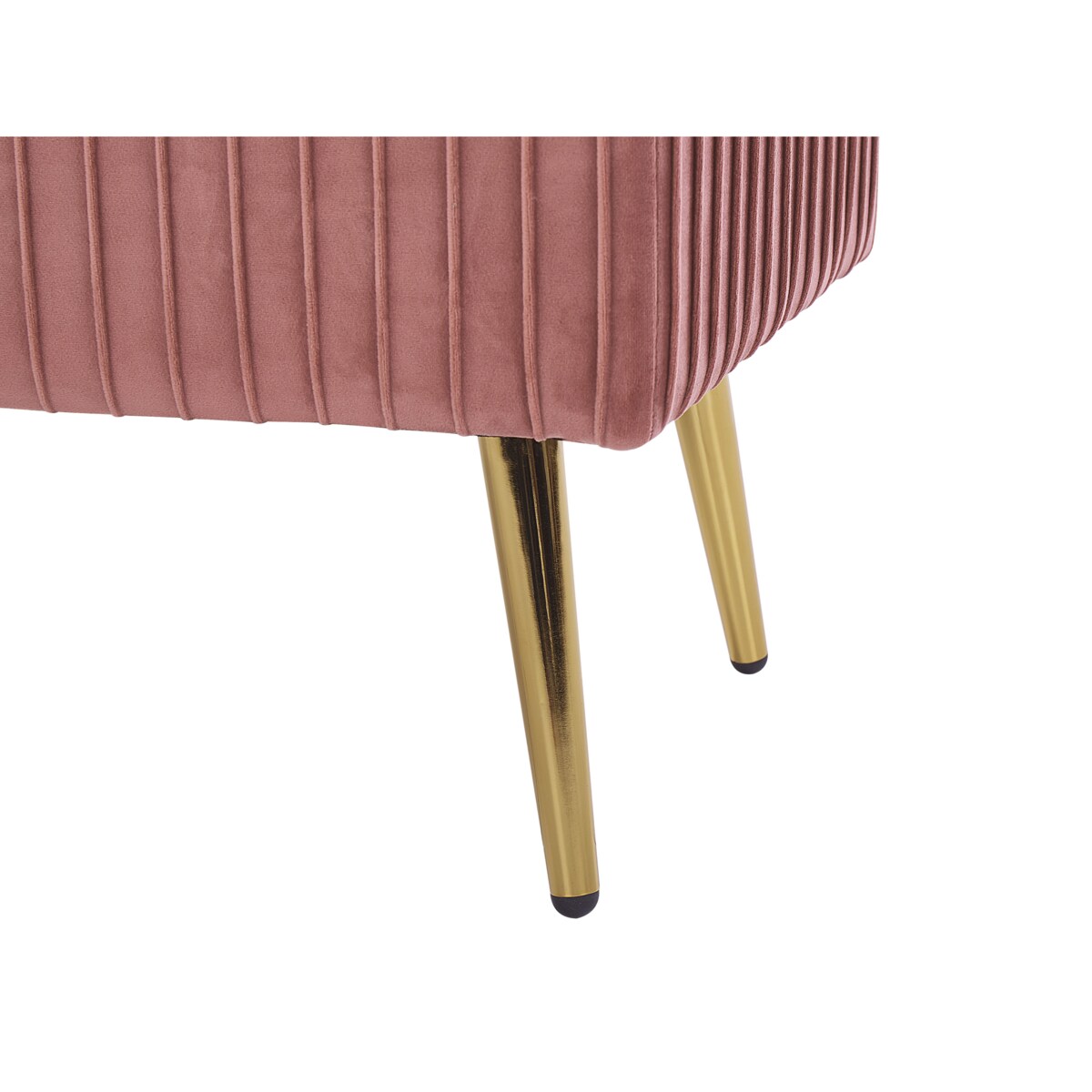 Ławka do sypialni welurowa różowa PATERSON