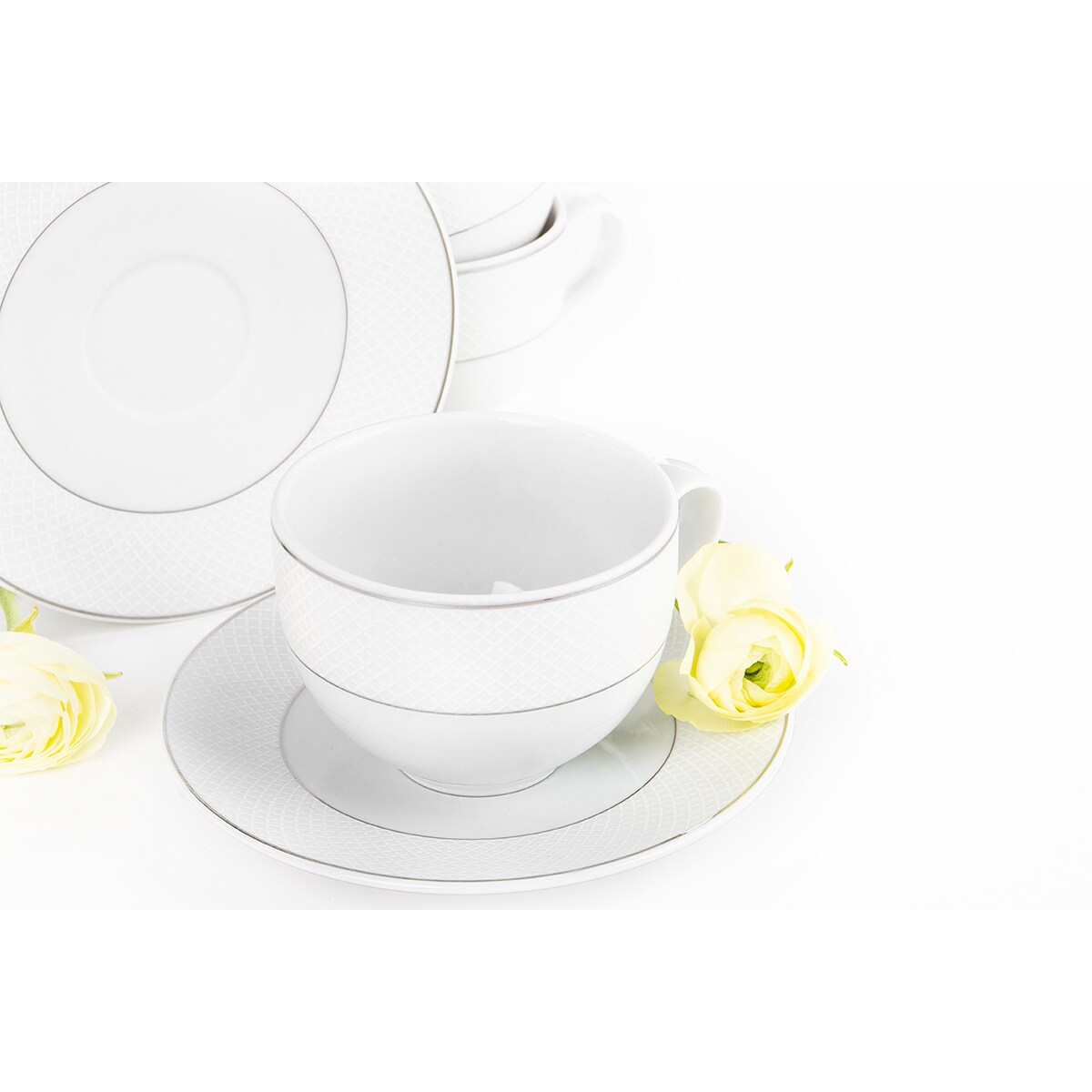 Komplet filiżanek 6os. (12el.) AMELIA SATYNA