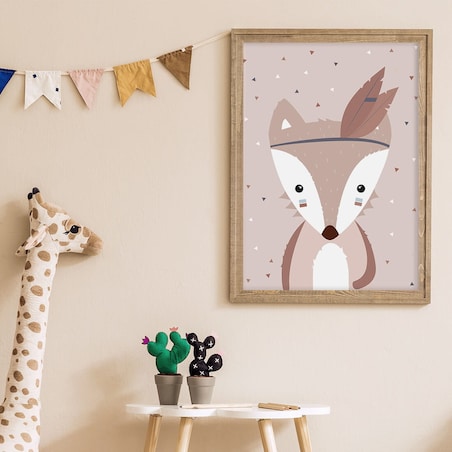 Plakat dla dzieci Lisek apacz boho 20x30