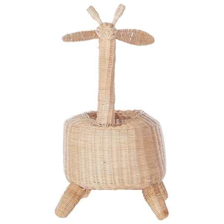 Kosz pleciony żyrafa rattanowy jasny HAINAN