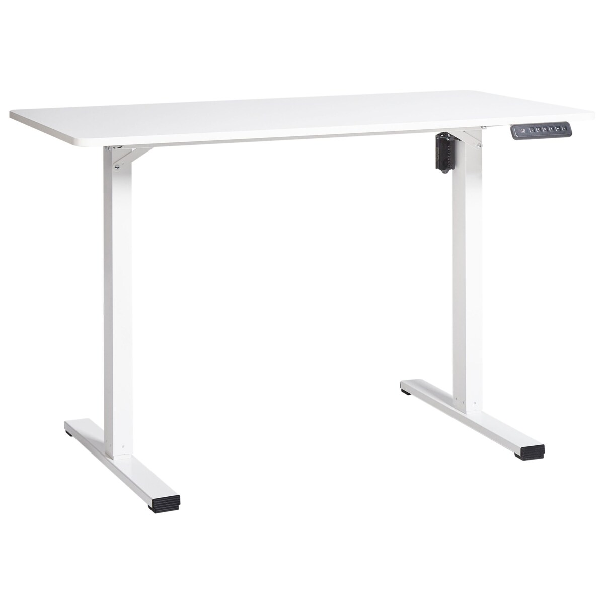 Biurko regulowane elektrycznie 120 x 60 cm białe TAVARES