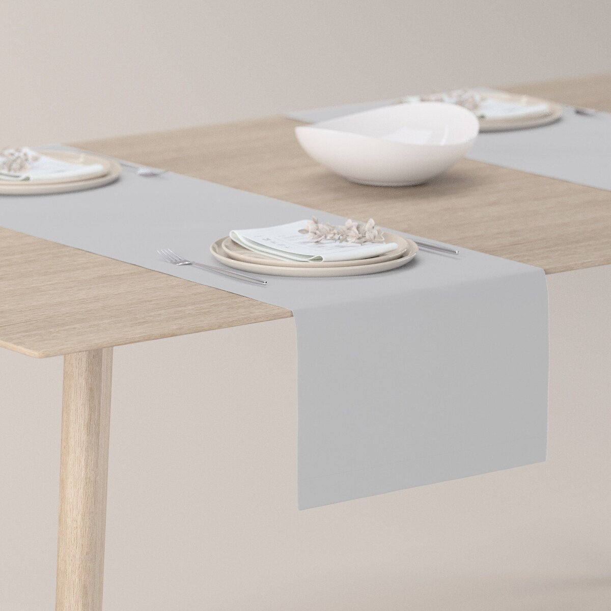 Bieżnik prostokątny 40x130 srebrny