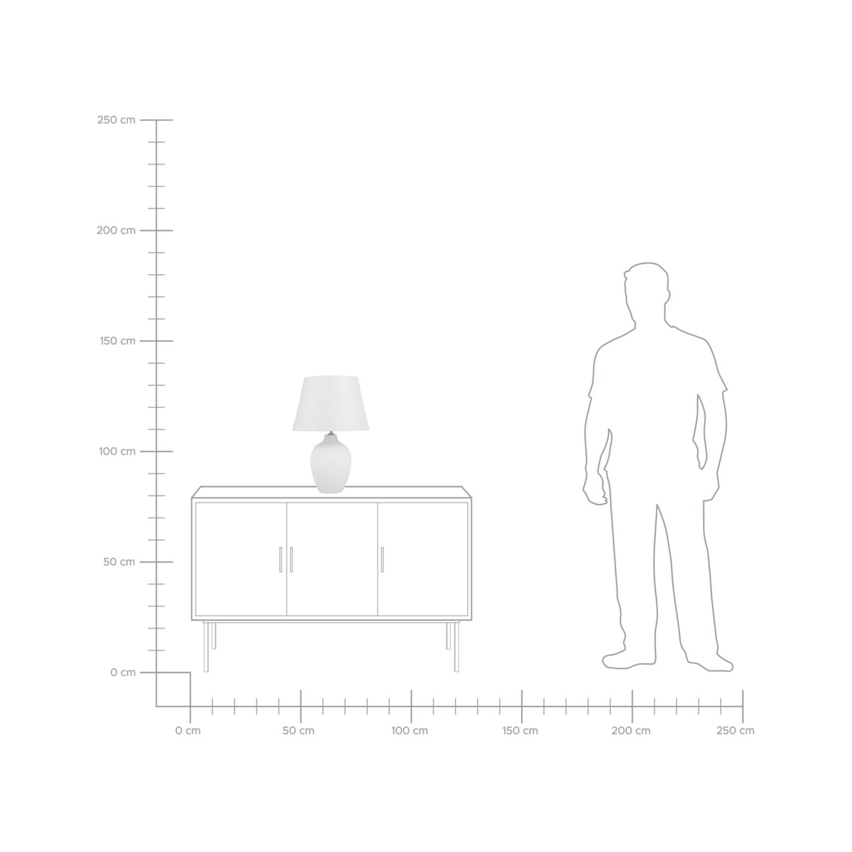 Lampka nocna ceramiczna biała FERGUS