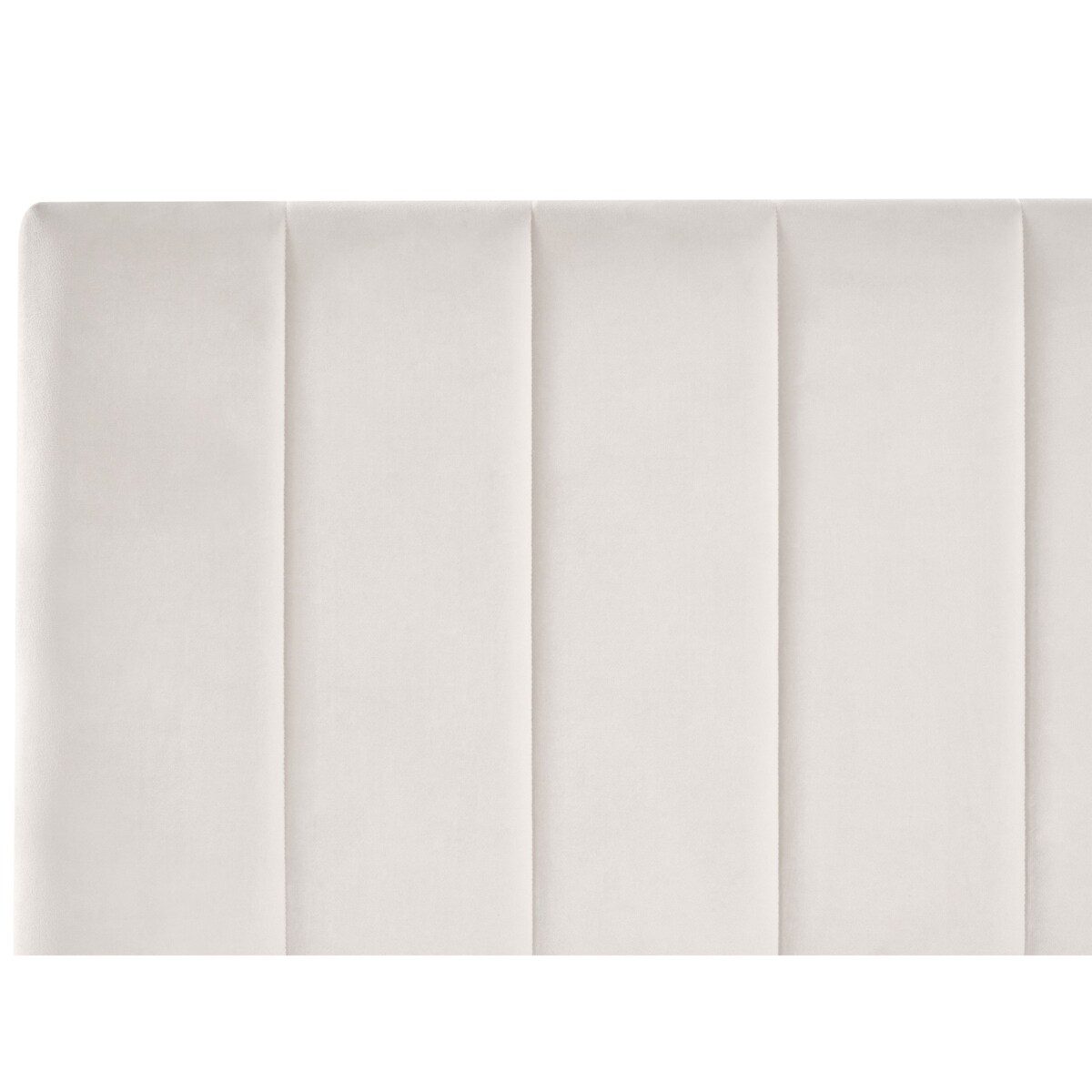 Łóżko z szufladami Welur LONZAC 140 x 200 cm Złamana biel