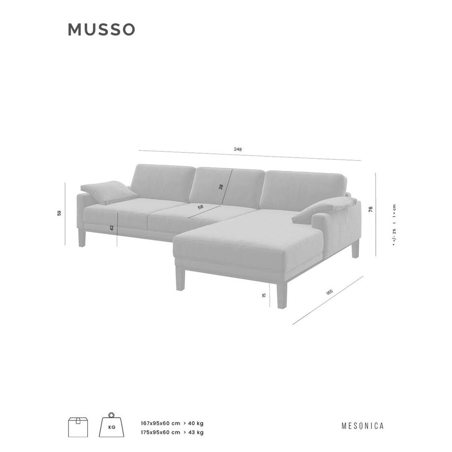 Sofa narożna Musso beżowa