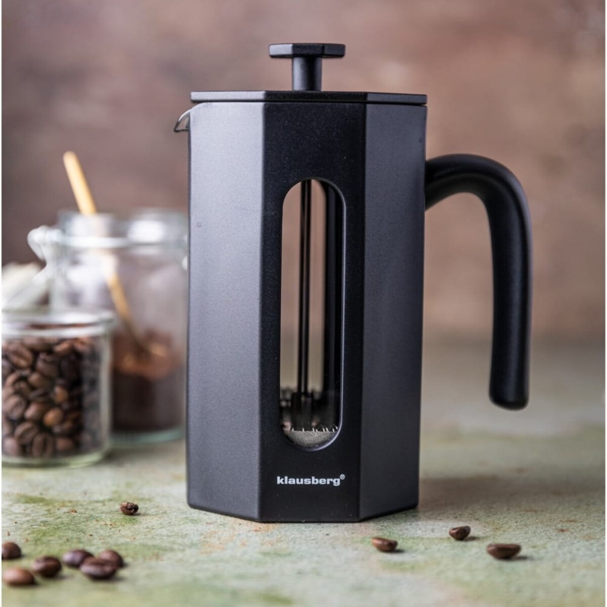 Zaparzacz do kawy herbaty 0.80L French Press czarny KLAUSBERG