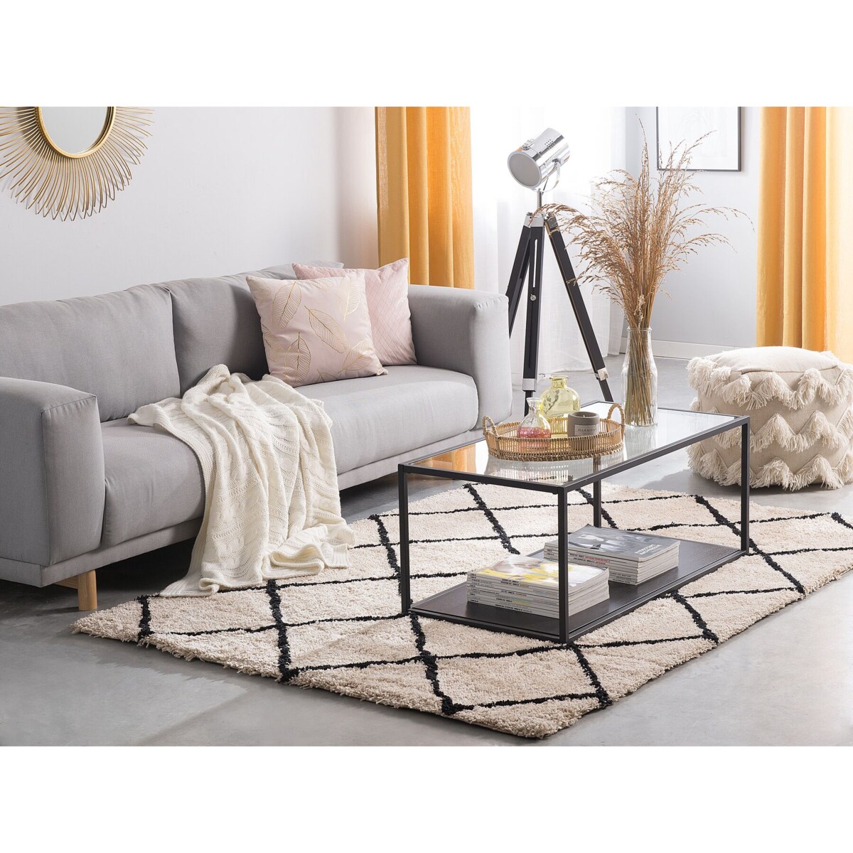 Dywan shaggy 140 x 200 cm beżowy ADALAR